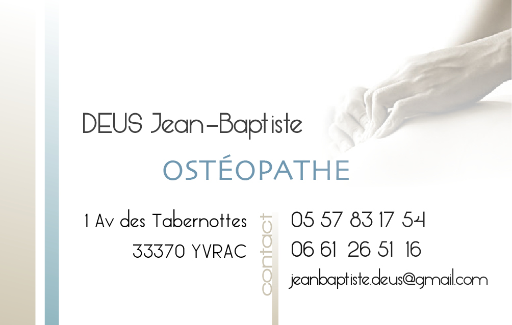 Deus Jean-baptiste, Osteopathe